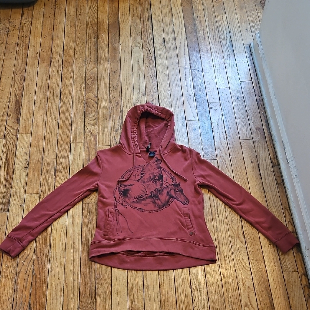 Pacsun BURNT ORANGE Hoodie With Graphics